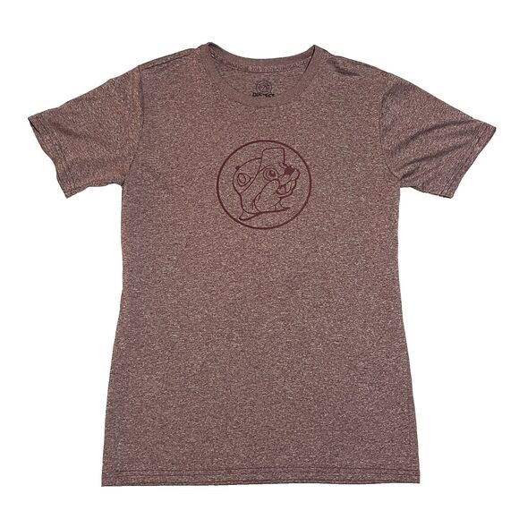 Bucees The Beaver Size Small Heather Maroon Graphic Shirt Womens - Picture 1 of 3